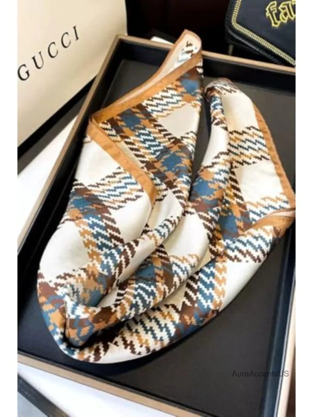 Women's Silk Feeling Square Satin Scarf Head Wrap Bandana 27.5 Inch